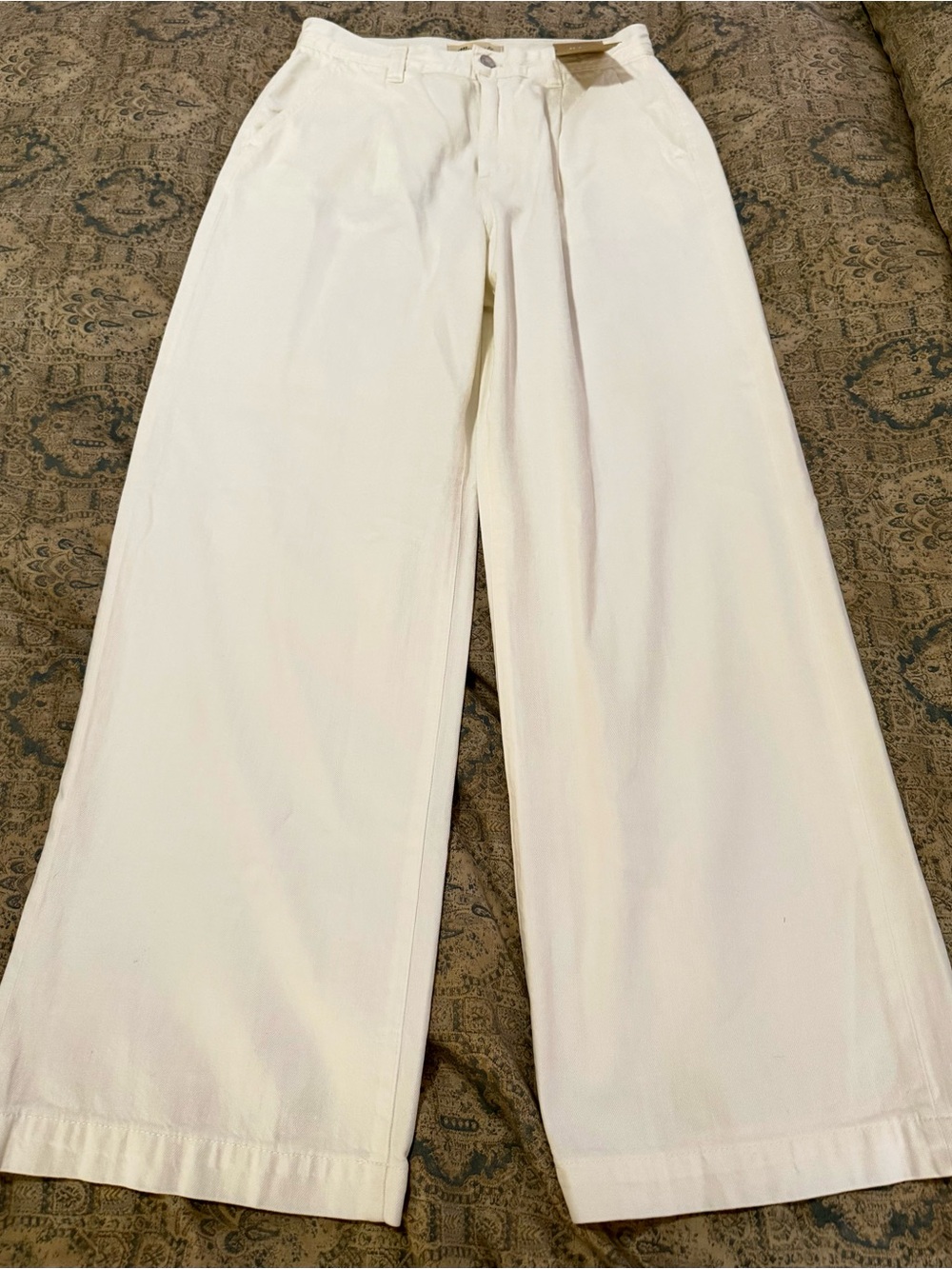 Madewell Harlow Wide-Leg Off-White Pants